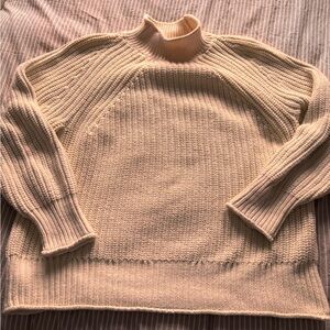 Jcrew Cozy Cream Turtleneck Sweater